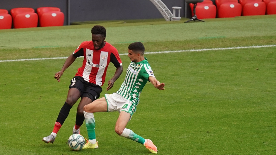 Inaki Williams of Athletic Club during the spanish league, LaLiga, football match played between Athletic Club de Bilbao and Real Betis balompie at San Mames Stadium on June 20, 2020 in Bilbao , Spain. The Spanish La Liga is restarting following its break caused by the coronavirus Covid-19 pandemic. 20/06/2020 ONLY FOR USE IN SPAIN