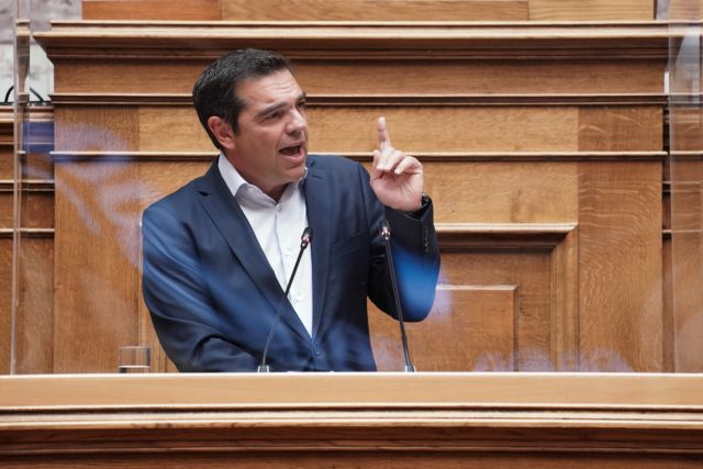 Meeting of the Parliamentary Group of SYRIZA in the Plenary Session Meeting Hall of the Parliament in Athens, Greece on July 7, 2020. / Συνεδρίαση της Κοινοβουλευτικής Ομάδας του ΣΥΡΙΖΑ, στην Αίθουσα Συνεδριάσεων Ολομέλειας της Βουλής, Αθήνα, 7 Ιουλίου 2020.