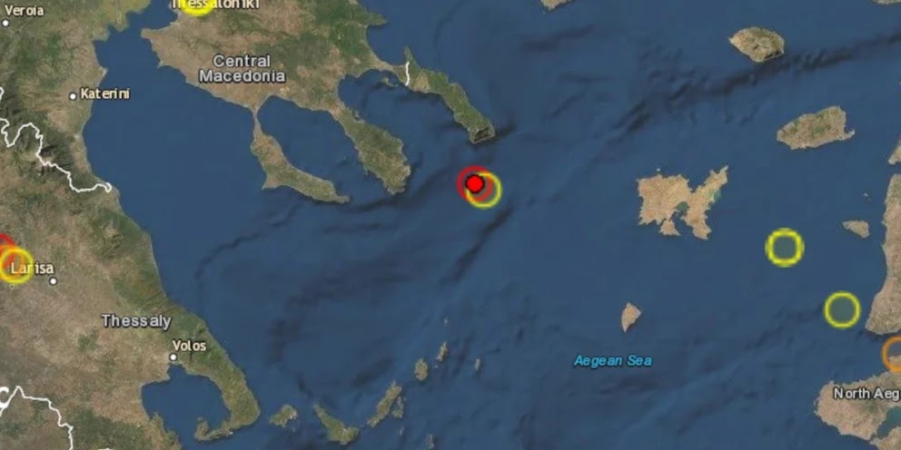 ΕΚΤΑΚΤΟ ΤΩΡΑ Σεισμός τώρα ανοικτά του Αγίου Όρους: Τι δείχνουν οι πρώτες μετρήσεις Ισχυρή σεισμική δόνηση μεγέθους 5,4 βαθμών της κλίμακας Ρίχτερ