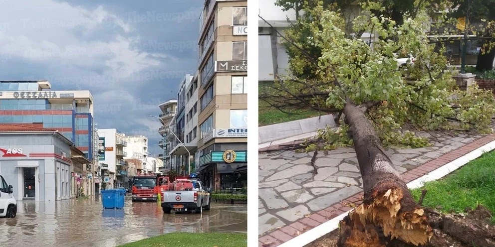 Βόλος: Δύο τραυματίες και εικόνες χάους από την θύελλα