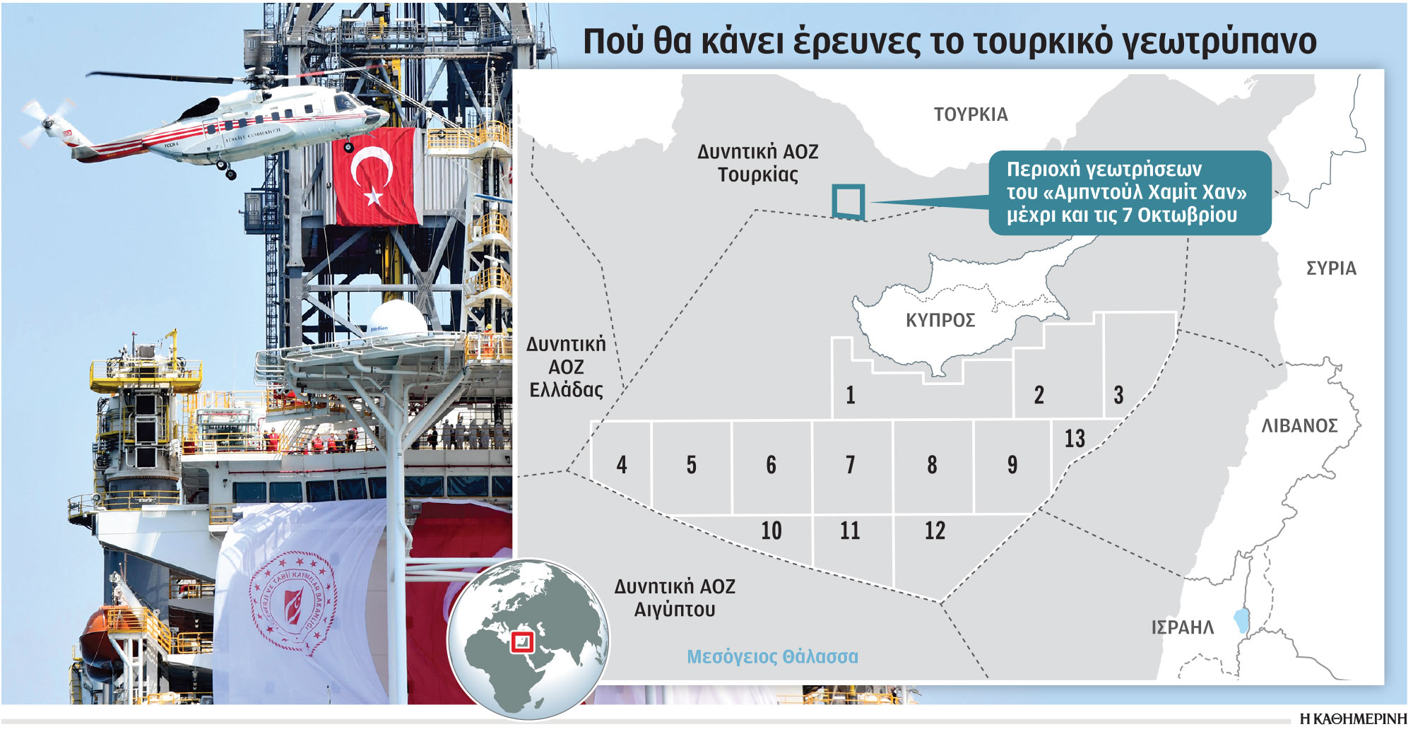 Πρεμιέρα με "ήρεμα νερά" για το τουρκικό γεωτρύπανο - «Ανακωχή» στην Αν. Μεσόγειο