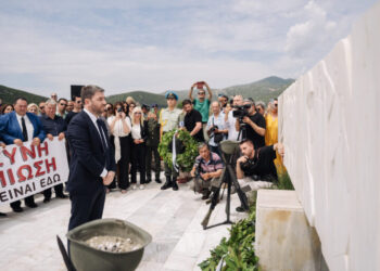Στις εκδηλώσεις μνήμης για την 79η επέτειο της Σφαγής του Διστόμου παρέστη ο Πρόεδρος του
ΠΑΣΟΚ-Κινήματος Αλλαγής, Νίκος Ανδρουλάκης. Σάββατο 10 Ιουνίου 2023.