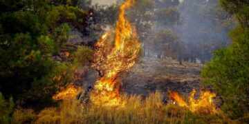 Μεγάλη  πυρκαγιά στην Ρόδο μαίνεται μέχρι αυτήν την ώρα ανεξέλεγκτη, στιγμιότυπα από τις κοινότητες Έμπονας και Απόλλωνας, Τετάρτη 19 Ιουλίου 2023 (ΑΡΓΥΡΗΣ ΜΑΝΤΙΚΟΣ /EUROKINISSI)