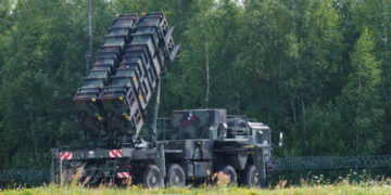 German Patriot air defence system units are seen at the Vilnius airport, ahead of a NATO summit, in Vilnius, Lithuania July 10, 2023. REUTERS/Ints Kalnins