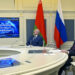 FILE Russian President Vladimir Putin, right, and Belarusian President Alexander Lukashenko watch military drills via videoconference in Moscow, Russia, Saturday, Feb. 19, 2022. The Russian military on Friday announced massive drills of its strategic nuclear forces. Last year, Russia moved some of its tactical nuclear weapons into the territory of its ally Belarus that neighbors Ukraine and NATO members Poland, Latvia and Lithuania. (Alexei Nikolsky, Sputnik, Kremlin Pool Photo via AP, File)