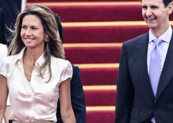 epa11357174 (FILE) - Syrian President Bashar al-Assad (2-R) and his spouse Asma al-Assad (2-L) arrive in Hangzhou, China, 21 September 2023 (reissued 21 May 2024). Syrian first lady Asma Assad was diagnosed with 'acute myeloid leukemia' following medical examinations and tests, the Presidency of the Syrian Arab Republic announced on 21 May 2024. The president's wife will stay away from direct work or participation in events and activities while undergoing special treatment that 'requires isolation conditions while achieving appropriate social distancing', the statement said.  EPA/XINHUA / XU YU CHINA OUT / UK AND IRELAND OUT  /       MANDATORY CREDIT  EDITORIAL USE ONLY  EDITORIAL USE ONLY  EDITORIAL USE ONLY