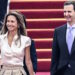 epa11357174 (FILE) - Syrian President Bashar al-Assad (2-R) and his spouse Asma al-Assad (2-L) arrive in Hangzhou, China, 21 September 2023 (reissued 21 May 2024). Syrian first lady Asma Assad was diagnosed with 'acute myeloid leukemia' following medical examinations and tests, the Presidency of the Syrian Arab Republic announced on 21 May 2024. The president's wife will stay away from direct work or participation in events and activities while undergoing special treatment that 'requires isolation conditions while achieving appropriate social distancing', the statement said.  EPA/XINHUA / XU YU CHINA OUT / UK AND IRELAND OUT  /       MANDATORY CREDIT  EDITORIAL USE ONLY  EDITORIAL USE ONLY  EDITORIAL USE ONLY