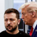 FILE PHOTO: Republican presidential nominee and former U.S. President Donald Trump and Ukraine's President Volodymyr Zelenskiy meet at Trump Tower in New York City, U.S., September 27, 2024.  REUTERS/Shannon Stapleton/File Photo