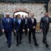 Ukrainian Foreign Minister Andrii Sybiha, U.S. Secretary of State Marco Rubio, Turkish Foreign Minister Hakan Fidan and Head of the Office of the President of Ukraine Andriy Yermak walk before Turkey, U.S., Ukraine trilateral talks, in Istanbul, Turkey, May 16, 2025. Arda Kucukkaya/Turkish Foreign Ministry/Handout via REUTERS ATTENTION EDITORS - THIS PICTURE WAS PROVIDED BY A THIRD PARTY. NO RESALES. NO ARCHIVES.