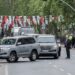 Vehicles arrive at the Turkish Presidency's Dolmabahce working office, where Russia and Ukraine direct talks might happen, in Istanbul, Turkey, May 16, 2025. REUTERS/Leonhard Foeger