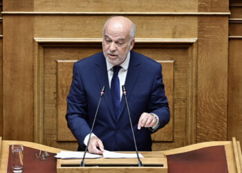 Στιγμιότυπο από την δεύτερη ημέρα της συζήτησης στην Ολομέλεια της Βουλής για τις Προγραμματικές Δηλώσεις της Κυβέρνησης, Παρασκευή 7 Ιουλίου 2023. 
(ΜΙΧΑΛΗΣ ΚΑΡΑΓΙΑΝΝΗΣ/EUROKINISSI)