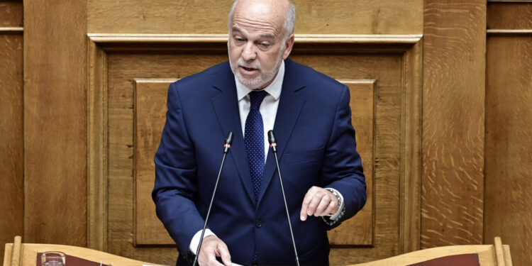Στιγμιότυπο από την δεύτερη ημέρα της συζήτησης στην Ολομέλεια της Βουλής για τις Προγραμματικές Δηλώσεις της Κυβέρνησης, Παρασκευή 7 Ιουλίου 2023. 
(ΜΙΧΑΛΗΣ ΚΑΡΑΓΙΑΝΝΗΣ/EUROKINISSI)