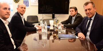 ΣΥΝΑΝΤΗΣΗ ΤΟΥ ΥΦΥΠΟΥΡΓΟΥ ΑΘΛΗΤΙΣΜΟΥ ΓΙΑΝΝΗ ΒΡΟΥΤΣΗ ΜΕ ΤΟΥΣ  ΙΔΙΟΚΤΗΤΕΣ ΤΩΝ ΚΑΕ ΠΑΝΑΘΗΝΑΙΚΟΣ ΚΑΙ ΟΛΥΜΠΙΑΚΟΣ (KLODIAN LATO / EUROKINISSI)