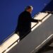 U.S. President Donald Trump boards Air Force One as he departs early from the G7 Leaders' Summit in the Rocky Mountain resort town of Kananaskis to return to Washington, at Calgary International Airport in Calgary, Alberta, Canada, June 16, 2025.  REUTERS/Kevin Lamarque