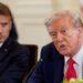 U.S. President Donald Trump speaks during a meeting with French President Emmanuel Macron, Ukrainian President Volodymyr Zelenskiy (not pictured) and European leaders amid negotiations to end the Russian war in Ukraine, at the White House in Washington, D.C., U.S., August 18, 2025. REUTERS/Al Drago