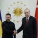 Turkey's President Tayyip Erdogan meets with Ukrainian President Volodymyr Zelenskiy at the Presidential Palace in Ankara, Turkey, May 15, 2025. Mustafa Kamaci/Turkish Presidential Press Office/Handout via REUTERS    THIS IMAGE HAS BEEN SUPPLIED BY A THIRD PARTY. NO RESALES. NO ARCHIVES