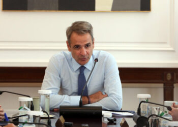 Ο πρωθυπουργός Κυριάκος Μητσοτάκης, μιλά στη σημερινή συνεδρίαση του Κυβερνητικού Συμβουλίου Οικονομικής Πολιτικής στο Μέγαρο Μαξίμου, Τρίτη 5 Αυγούστου 2025. ΑΠΕ-ΜΠΕ/ΑΠΕ-ΜΠΕ/Αλέξανδρος Μπελτές