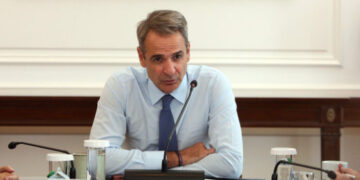 Ο πρωθυπουργός Κυριάκος Μητσοτάκης, μιλά στη σημερινή συνεδρίαση του Κυβερνητικού Συμβουλίου Οικονομικής Πολιτικής στο Μέγαρο Μαξίμου, Τρίτη 5 Αυγούστου 2025. ΑΠΕ-ΜΠΕ/ΑΠΕ-ΜΠΕ/Αλέξανδρος Μπελτές