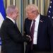 U.S. President Donald Trump and Israeli Prime Minister Benjamin Netanyahu shake hands at a joint press conference in the State Dining Room at the White House in Washington, D.C., U.S., September 29, 2025. REUTERS/Jonathan Ernst