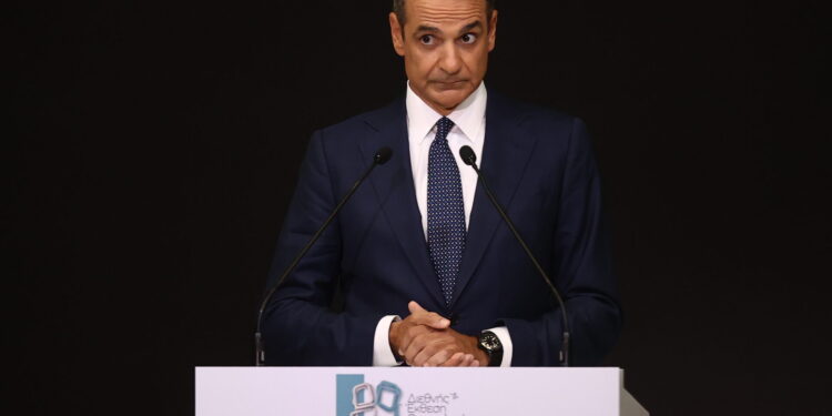 Ομιλία του Πρωθυπουργού Κυριάκου Μητσοτάκη στα εγκαίνια της 89ης ΔΕΘ στο  Συνεδριακό Κέντρο "Ιωάννης Βελλίδης"  Σάββατο 6 Σεπτεμβρίου 2025 (ΡΑΦΑΗΛ ΓΕΩΡΓΙΑΔΗΣ / EUROKINISSI)