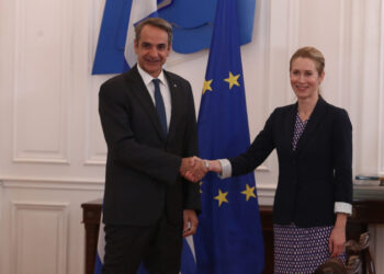 Συνάντηση του Πρωθυπουργού Κυριάκου Μητσοτάκη με την Ύπατη Εκπρόσωπο της Ευρωπαϊκής Ένωσης για Θέματα Εξωτερικής Πολιτικής και Πολιτικής Ασφάλειας και Αντιπρόεδρο της Ευρωπαϊκής Επιτροπής Kaja Kallas, στο Μέγαρο Μαξίμου, Πέμπτη 6 Νοεμβρίου 2025. (ΣΩΤΗΡΗΣ ΔΗΜΗΤΡΟΠΟΥΛΟΣ/EUROKINISSI)