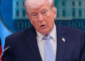 U.S. President Donald Trump holds a press conference in the James S. Brady Press Briefing Room at the White House in Washington, D.C., U.S., April 6, 2026. REUTERS/Evan Vucci