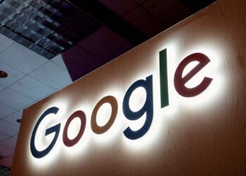 FILE PHOTO: Google's logo during the CERAWeek energy conference 2026 in Houston, Texas, U.S., March 24, 2026. REUTERS/Danielle Villasana/File Photo