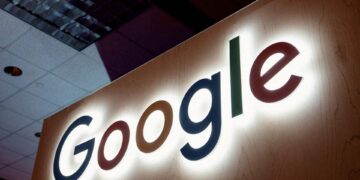 FILE PHOTO: Google's logo during the CERAWeek energy conference 2026 in Houston, Texas, U.S., March 24, 2026. REUTERS/Danielle Villasana/File Photo
