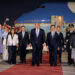 U.S. President Donald Trump participates in an arrival ceremony at Beijing Capital International Airport during his visit to the country, in Beijing, China, May 13, 2026. REUTERS/Evan Vucci