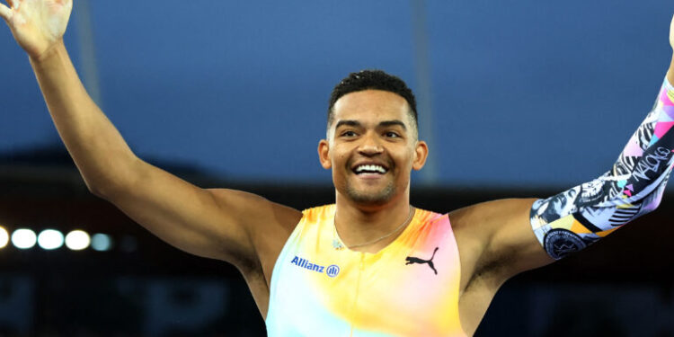 Athletics - Diamond League - Zurich - Letzigrund, Zurich, Switzerland - August 27, 2026 Greece's Emmanouil Karalis reacts during the men's pole vault final REUTERS/Denis Balibouse