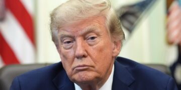 President Donald Trump speaks in the Oval Office of the White House, Thursday, Aug. 6, 2026, in Washington. (AP Photo/Alex Brandon)