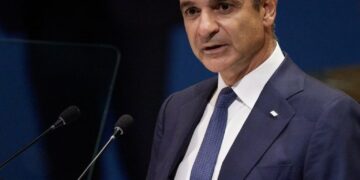 Τέταρτη ημέρα της επίσκεψης του Πρωθυπουργού Κυριάκου Μητσοτάκη στη Νέα Υόρκη, όπου συμμετείχε στις εργασίες της Εβδομάδας Υψηλού Επιπέδου της 80ής Γενικής Συνέλευσης των Ηνωμένων Εθνών. Παρασκευή 26 Σεπτεμβρίου 2025. (ΔΗΜΗΤΡΗΣ ΠΑΠΑΜΗΤΣΟΣ/ΓΡΑΦΕΙΟ ΤΥΠΟΥ ΠΡΩΘΥΠΟΥΡΓΟΥ/EUROKINISSI)
