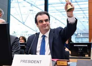 Συνεδρίαση του Eurogroup, στις Βρυξέλλες, Δευτέρα 9 Μαρτίου 2026. 
*ΠΡΟΣΟΧΗ ΜΟΝΟ EDITORIAL USE * (POOL PHOTO/ΕΥΡΩΠΑΪΚΗ ΕΝΩΣΗ/EUROKINISSI)